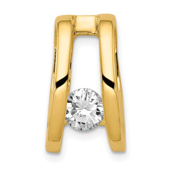 14k Complete AA 5.25mm Diamond Slide Fits up to 6mm Regular/8mm Fancy or Reversible Omega