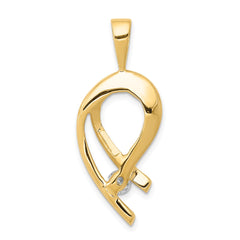 14k Complete 1/4 carat AAA Diamond Slide Fits up to 2mm Regular/6mm Fancy or Reversible Omega