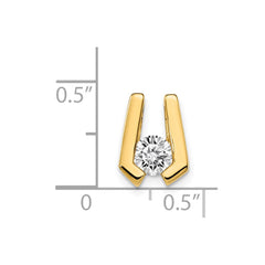 14k Complete A 4.5mm Diamond Slide Fits up to 2mm Regular/3mm Fancy or Reversible Omega - 2