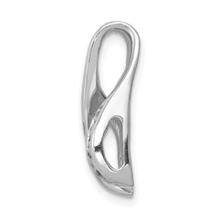 14k White Gold Peg-Set VS Diamond Semi-Mount Slide Fits up to 2mm Regular/6mm Fancy or Reversible Omega