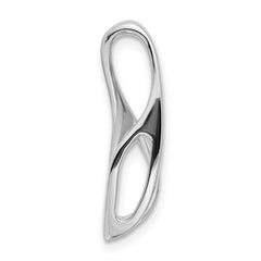 14k White Gold Peg-Set Diamond Slide Mounting Fits up to 4mm Regular/6mm Fancy or Reversible Omega