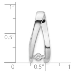 14k White Gold Peg-Set Diamond Slide Mounting Fits up to 4mm Regular/6mm Fancy or Reversible Omega