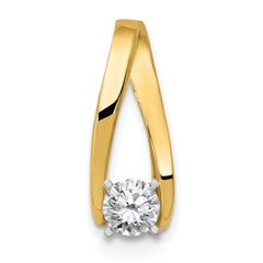 14k Peg-Set Diamond Slide Mounting Fits up to 2mm Regular/6mm Fancy or Reversible Omega - 2