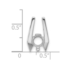 14k White Gold Holds 5.75mm Stone Slide Mounting Fits up to 2mm Regular/5mm Fancy or Reversible Omega