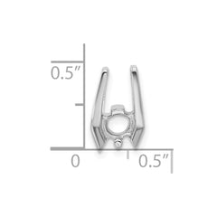 14k White Gold Holds 5.25mm Stone Slide Mounting Fits up to 3mm Fancy or Reversible Omega Only