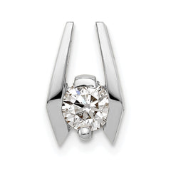 14k White Gold Complete AAA 5.25mm Diamond Slide Fits up to 3mm Fancy or Reversible Omega Only