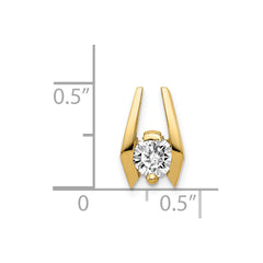 14k Complete A 5.25mm Diamond Slide Fits up to 3mm Fancy or Reversible Omega Only