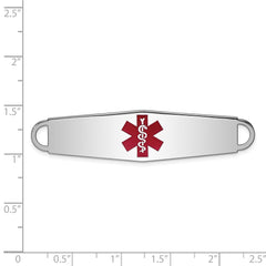 Sterling Silver Rhodium-plated Medical ID Plate - 10