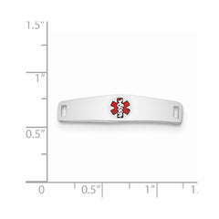 Sterling Silver Rhodium-plated Medical ID Plate - 4