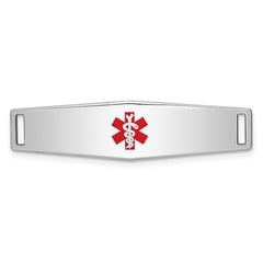 Sterling Silver Rhodium-plated Medical ID Plate
