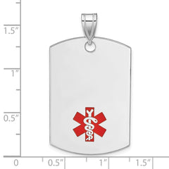 Sterling Silver Rhodium-plated Medical Jewelry Pendant - 10