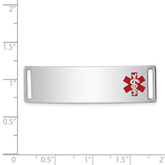 Sterling Silver Rhodium-plated Medical ID Plate - 5