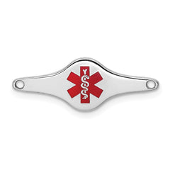 Sterling Silver Rhodium-plated Medical ID Plate - 12