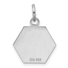 Sterling Silver Rhodium-plated Medical Jewelry Pendant - 11