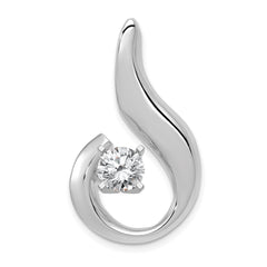 14k White Gold Fancy Peg-Set Diamond Slide Mounting Fits up to 6mm Regular/Fancy/Reversible Omega - 2