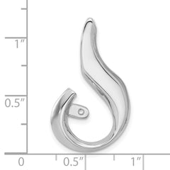14k White Gold Fancy Peg-Set Diamond Slide Mounting Fits up to 6mm Regular/Fancy/Reversible Omega - 2