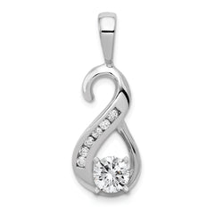 14k White Gold Peg-Set and Channel A Diamond Semi-Mount Slide Fits up to 4mm Regular/6mm Fancy or Reversible Omega