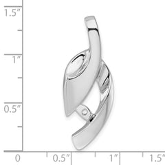 14k White Gold Fancy Peg-Set Diamond Slide Mounting Fits up to 4mm Regular/6mm Fancy or Reversible Omega - 2
