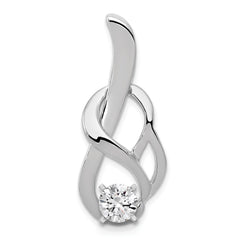 14k White Gold Peg-Set Fancy Slide Mounting Fits up to 4mm Regular/6mm Fancy or Reversible Omega