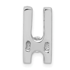 14k White Gold Complete AAA 4.1mm Diamond Slide Fits up to 4mm Regular/6mm Fancy or Reversible Omega