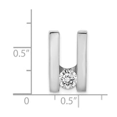 14k White Gold Complete AAA 5.25mm Diamond Slide Fits up to 6mm Regular/Fancy/Reversible Omega