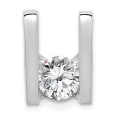 14k White Gold Holds 7.5mm Stone Slide Mounting Fits up to 6mm Regular/8mm Fancy or Reversible Omega