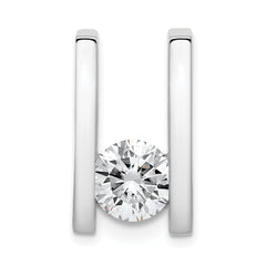 14k White Gold Holds 7.5mm Stone Slide Mounting Fits up to 8mm Regular/10mm Fancy or Reversible Omega