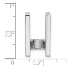 14k White Gold Holds 7.5mm Stone Slide Mounting Fits up to 8mm Regular/10mm Fancy or Reversible Omega