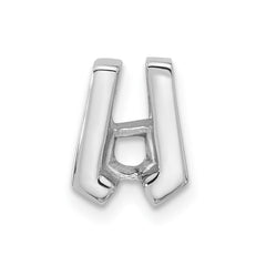 14k White Gold Holds 3.75mm Stone Slide Mounting Fits up to 2mm Regular/3mm Fancy or Reversible Omega