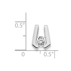 14k White Gold Complete AAA 4.5mm Diamond Slide Fits up to 2mm Regular/3mm Fancy or Reversible Omega