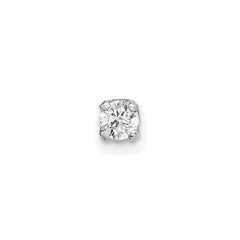 14k White Gold AA Quality Complete Diamond Stud Earring - 2