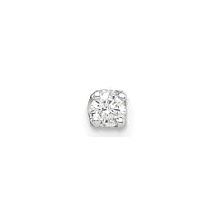 14k White Gold AA Quality Complete Diamond Stud Earring - 10
