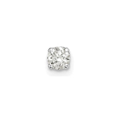 14k White Gold AA Quality Complete Diamond Stud Earring - 3
