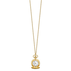 Ladies Charles Hubert Polished Gold-finish Brass Pendant Watch