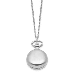 Ladies Charles Hubert Satin Chrome Finish Brass Pendant Watch