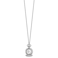 Ladies Charles Hubert Satin Chrome Finish Brass Pendant Watch
