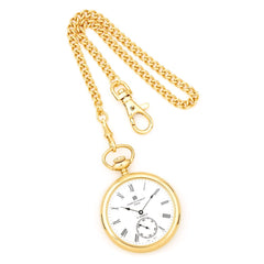 Charles Hubert IP-plated Stainless Open Face Pocket Watch - 2