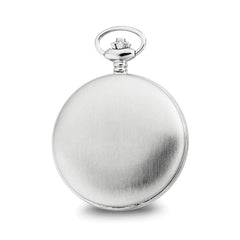 Charles Hubert Stainless Steel Double Cover Satin Pocket Watch