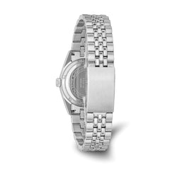 Mens Charles Hubert Stainless Steel Black Dial Watch - 7