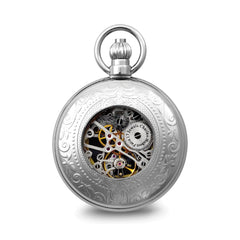 Charles Hubert Chrome-finish Brass Window Cover Pocket Watch