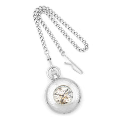 Charles Hubert Chrome-finish Brass Window Cover Pocket Watch