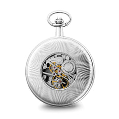 Charles Hubert Gold-finish Brass Two-tone Skeleton Dial Pocket Watch