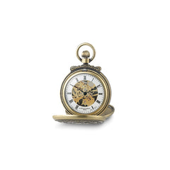 Charles Hubert Antique Gold-finish Skeleton Pocket Watch - 2
