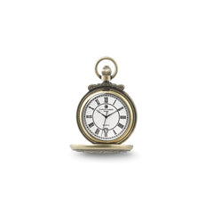 Charles Hubert Antique Gold-finish Steam Engine Pocket Watch