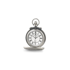 Charles Hubert Antique Chrome-finish Steam Engine Pocket Watch