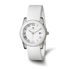 Charles Hubert Stainless Steel/Ceramic White Dial Watch