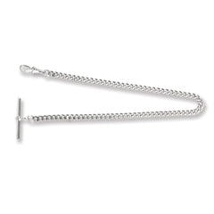 Charles Hubert Chrome-finish Brass Bar End Pocket Watch Chain