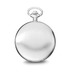 Charles Hubert Stainless Steel Skeleton Dial Pocket Watch - 2