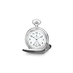 Charles Hubert Stainless Steel White Dial Pocket Watch - 3