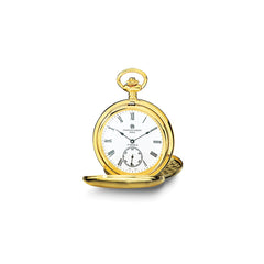 Charles Hubert IP-plated Stainless Steel White Dial Pocket Watch